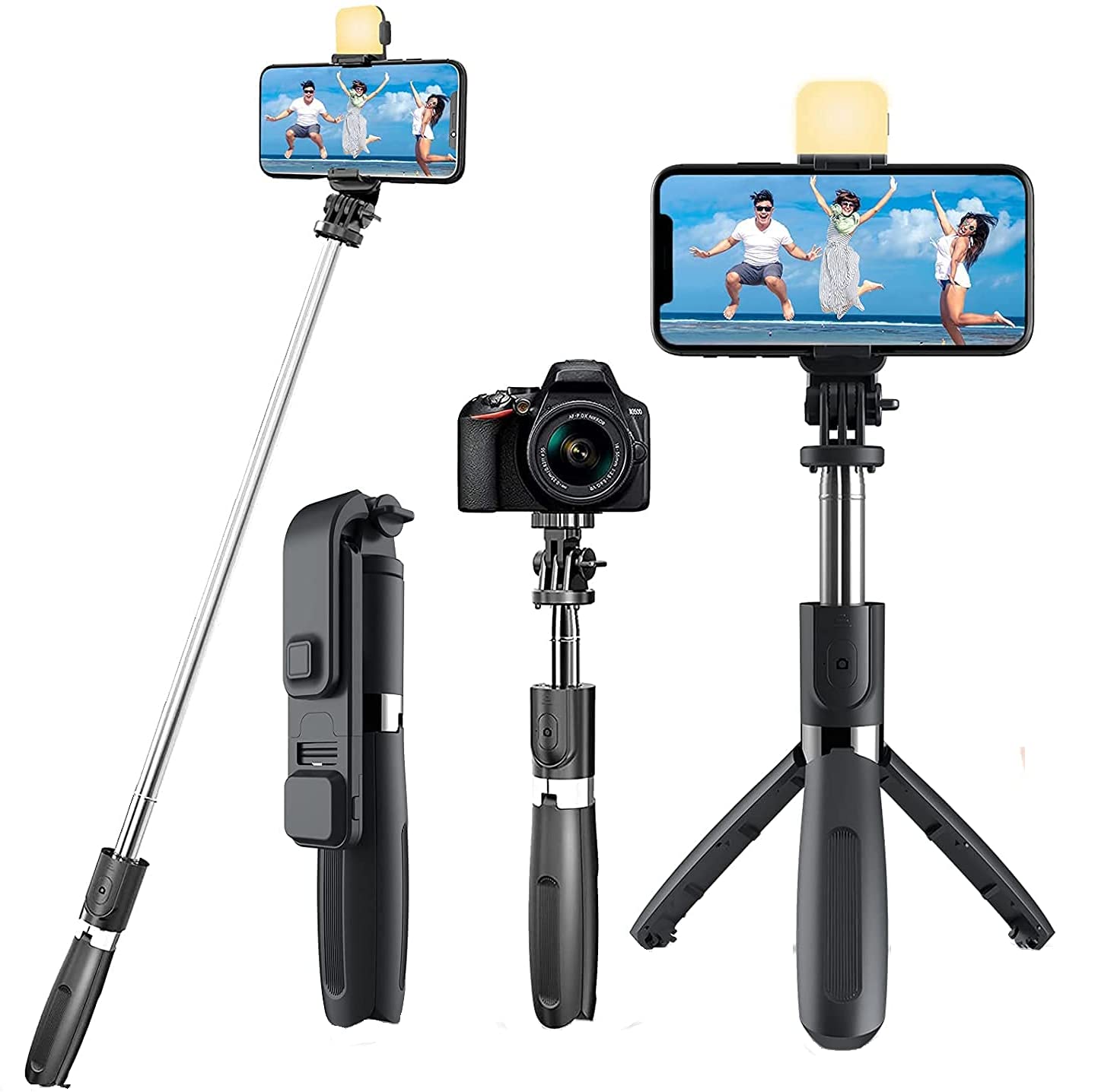 R1S Selfie Stick Wireless Remote With Fill Light